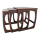 Vintage teak nesting tables Sunelm English design 1960s