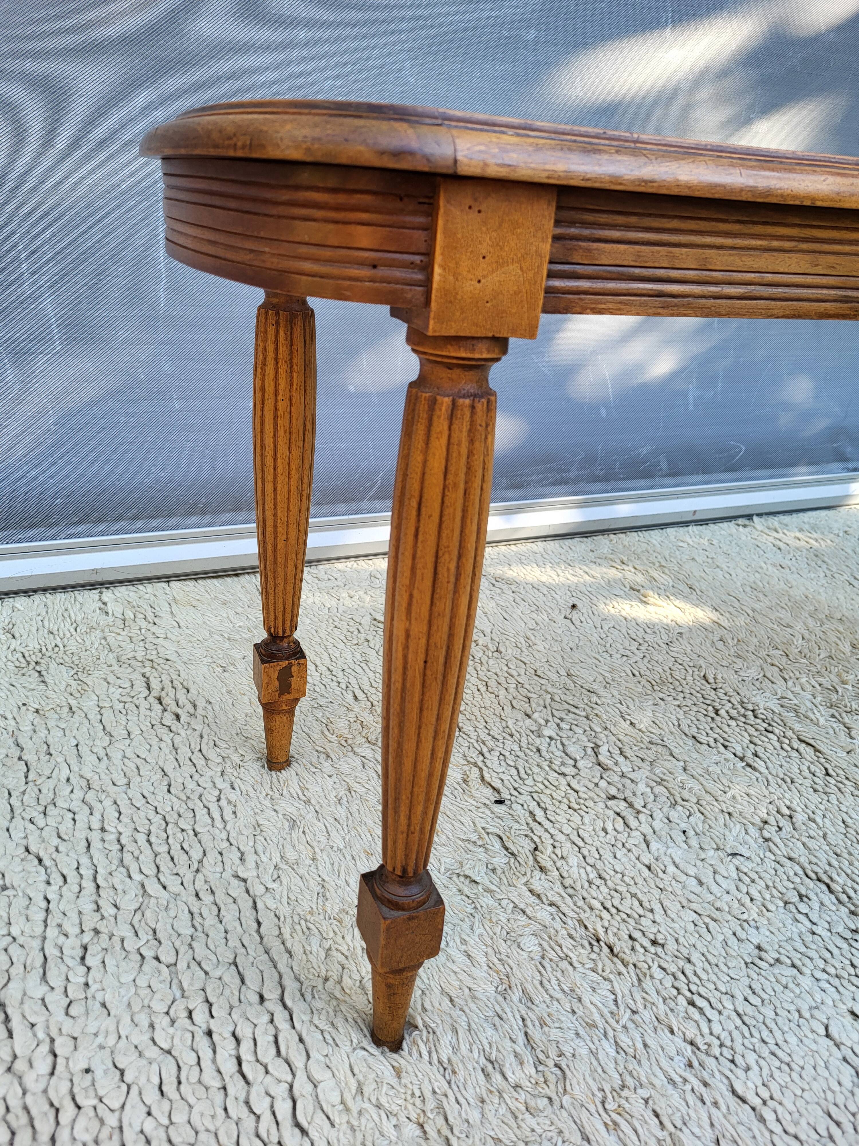 Louis XVI style piano bench in wood and cane