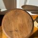 Vintage stool in raw wood