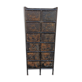 Armoire casier métallique noire ancienne
