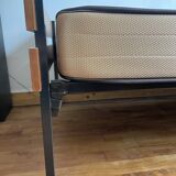 Lit 1 place, daybed en métal et teck Dico Holland, 1960