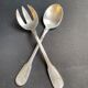 Silver metal salad setting cutlery Christofle service Vendôme