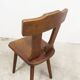 Chaise brutaliste 1960 bois massif