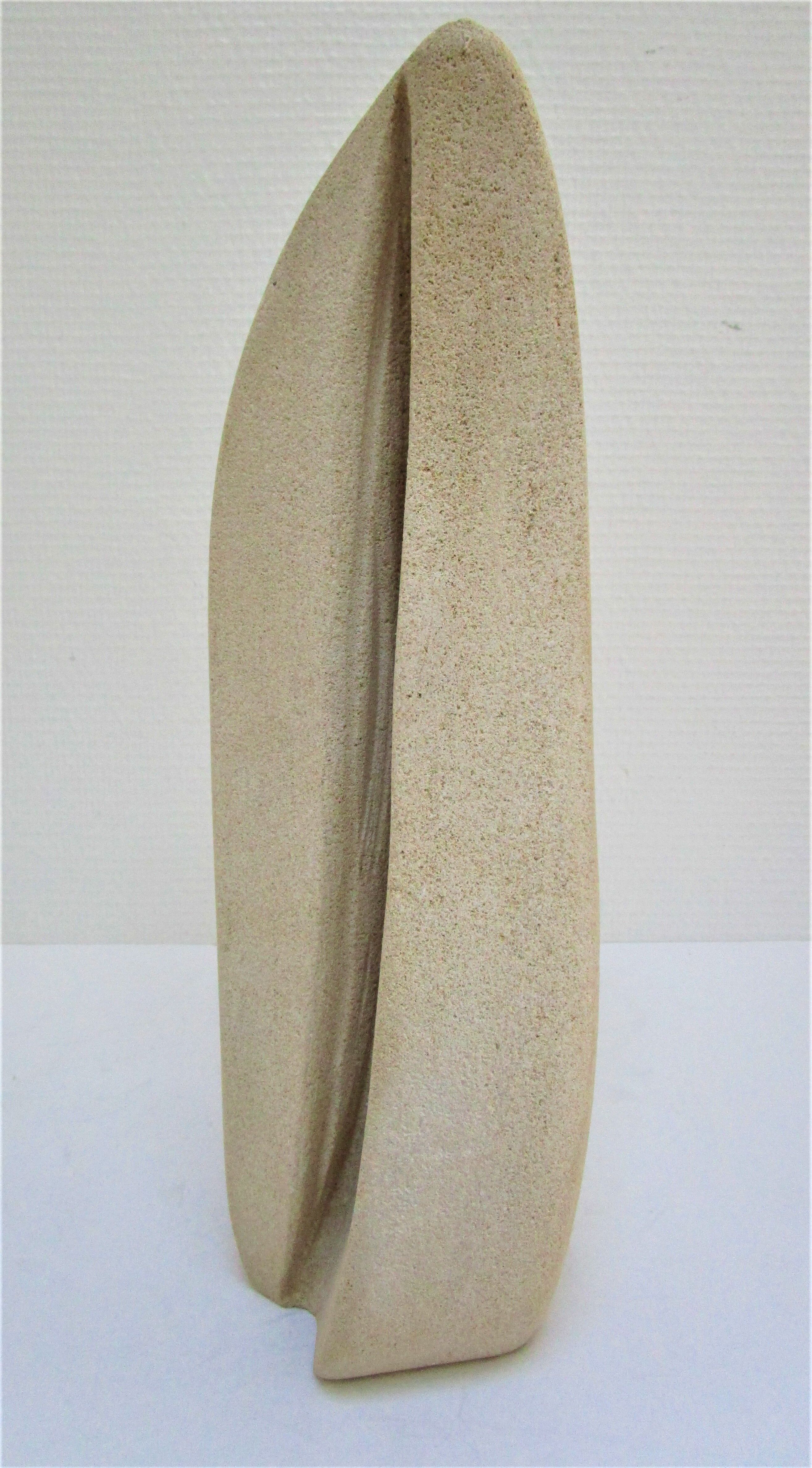 XL lamp in carved stone Arsène Galisson 80s height 40 cm