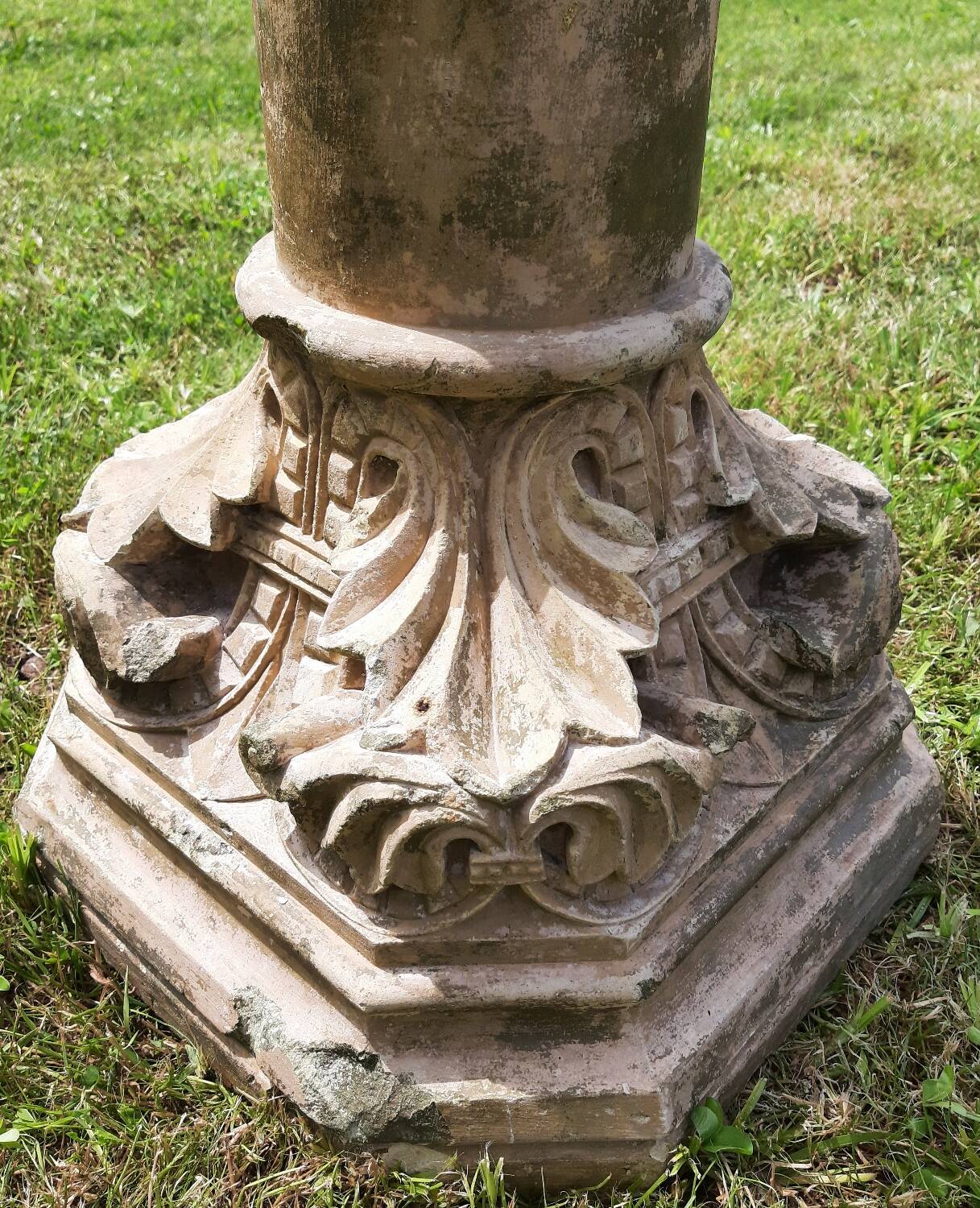 Holy water font on stone column (17th century)