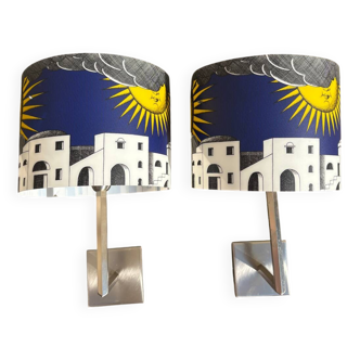 “Sole di Capri” wall lamps by Fornasetti