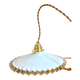 Opaline crenellated pendant light