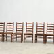 Set of six French dining chairs