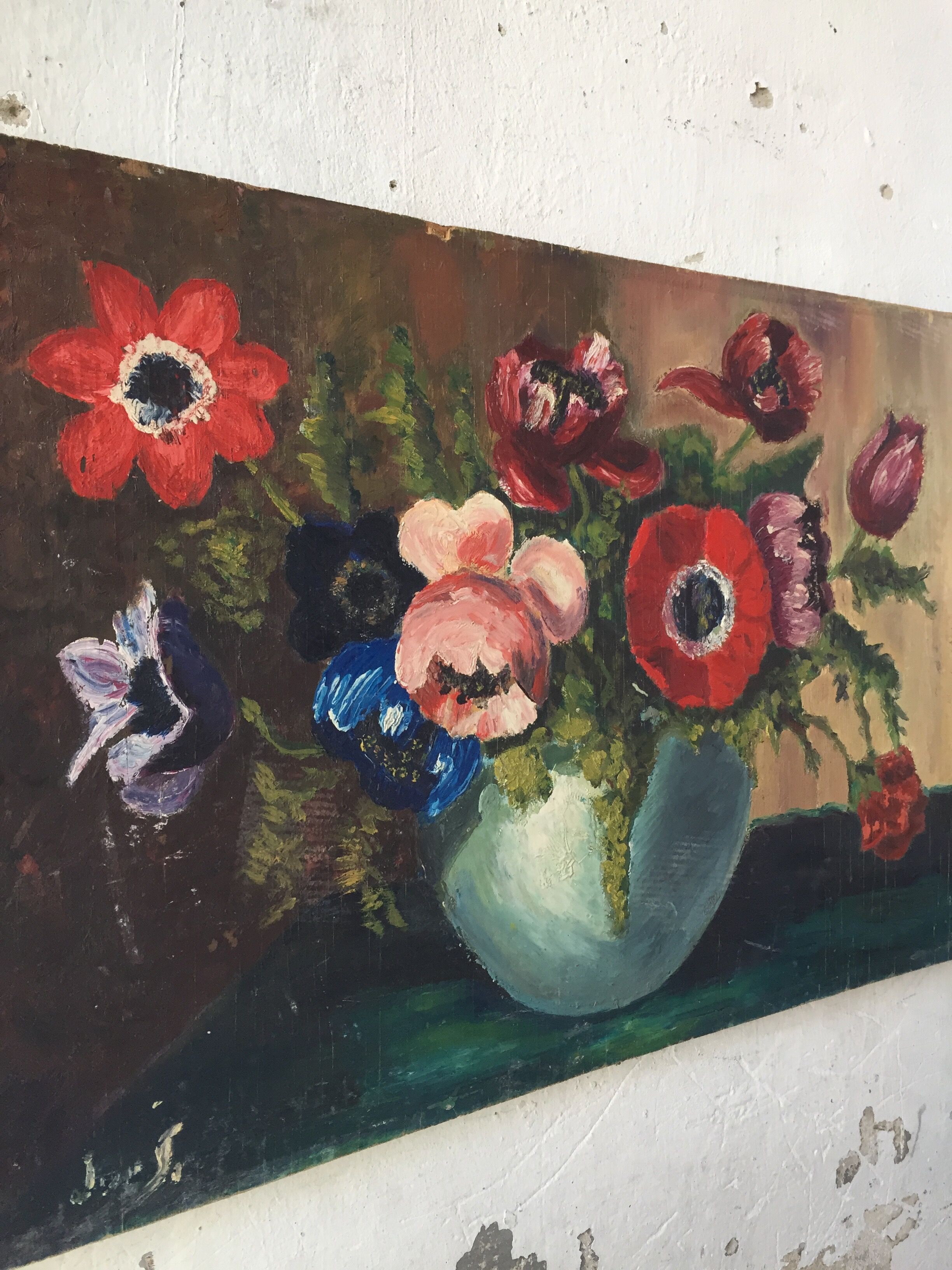 Oil painting flowers 61 x 39 cm