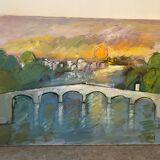 Twilight in Gien signed Nedel