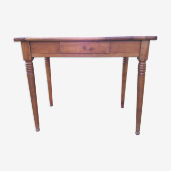 Louis Philippe desk  in cherry tree with 1 drawer turned feet