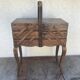 Former worker, 3 tiered wooden sewing box and feet in Louis XV vintage style
