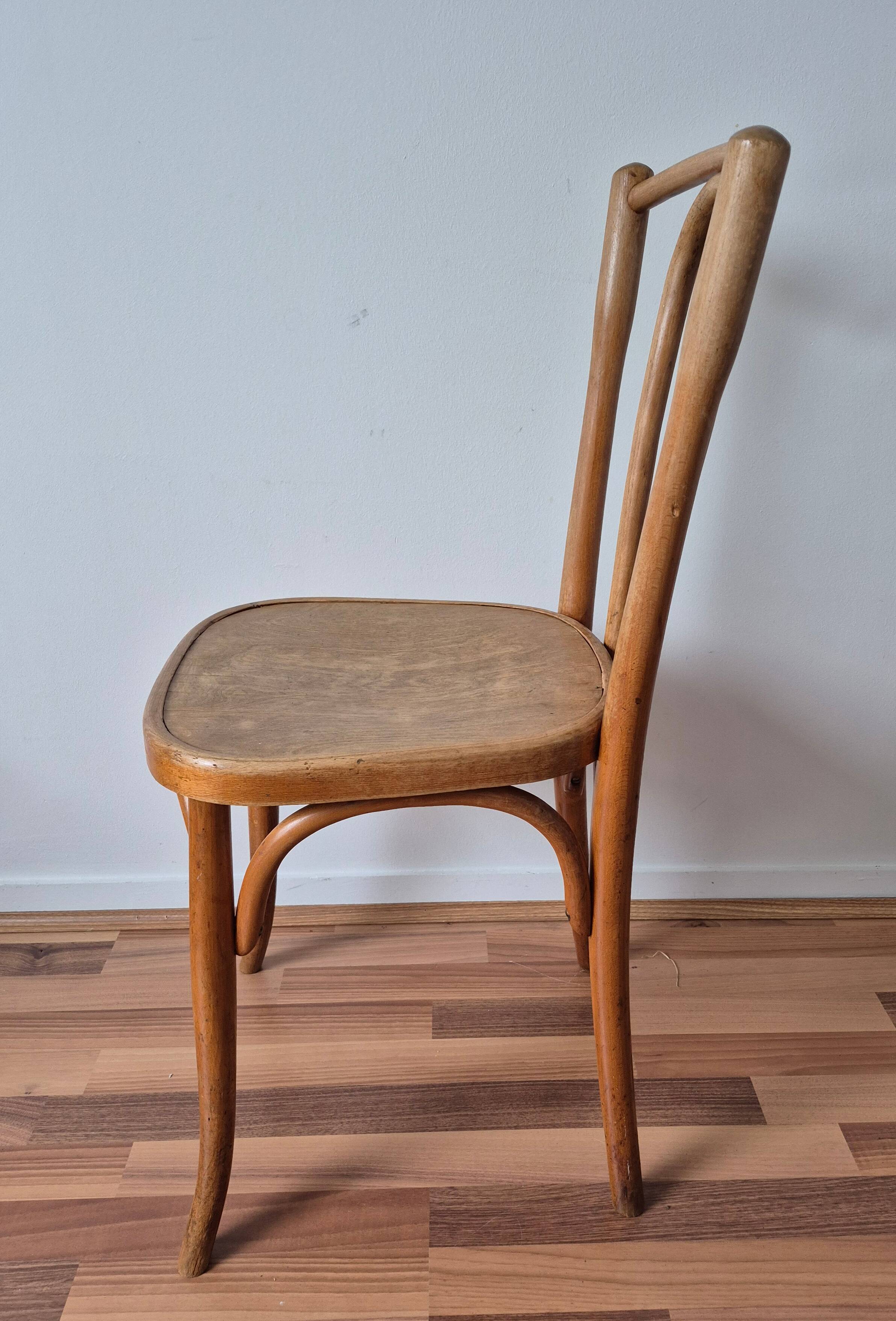 Turned wooden bistro chair, Fischel