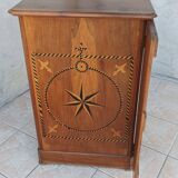 Inlaid walnut entryway sideboard