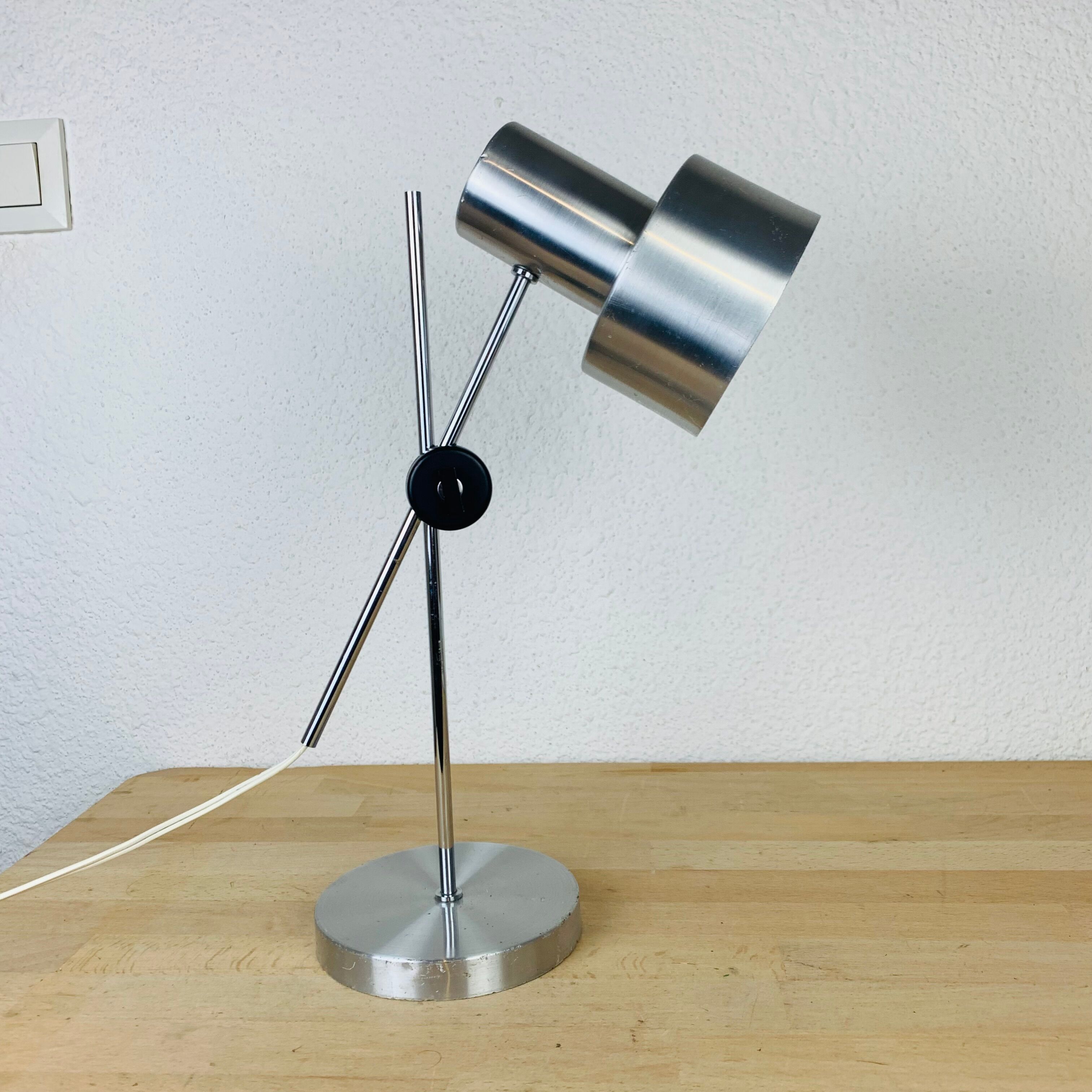 Vintage lamp brushed aluminum 50/60s