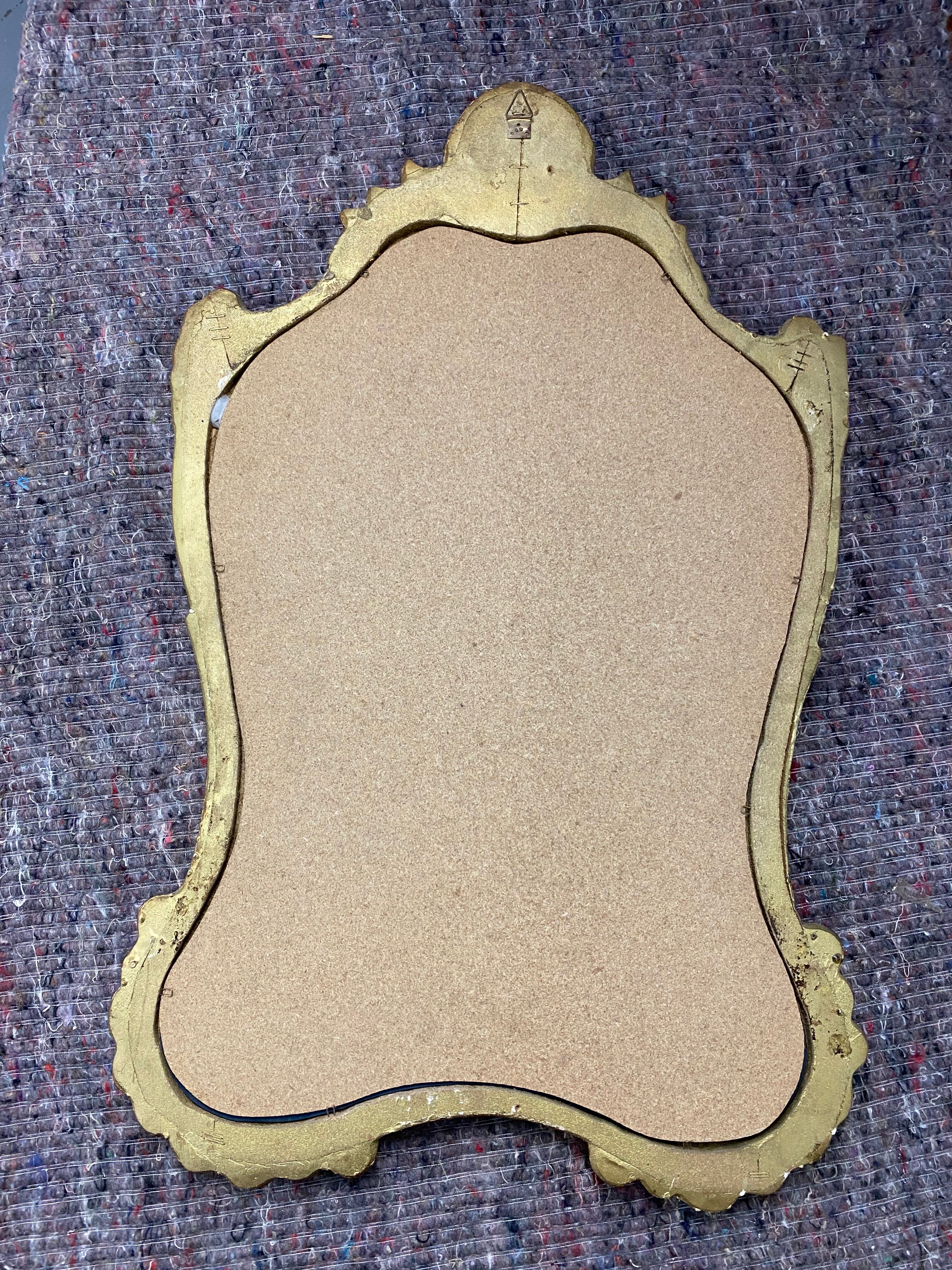 Golden mirror shell Louis XV