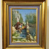 A. Di Carlo – Mediterranean Animated Scene – Oil on Panel