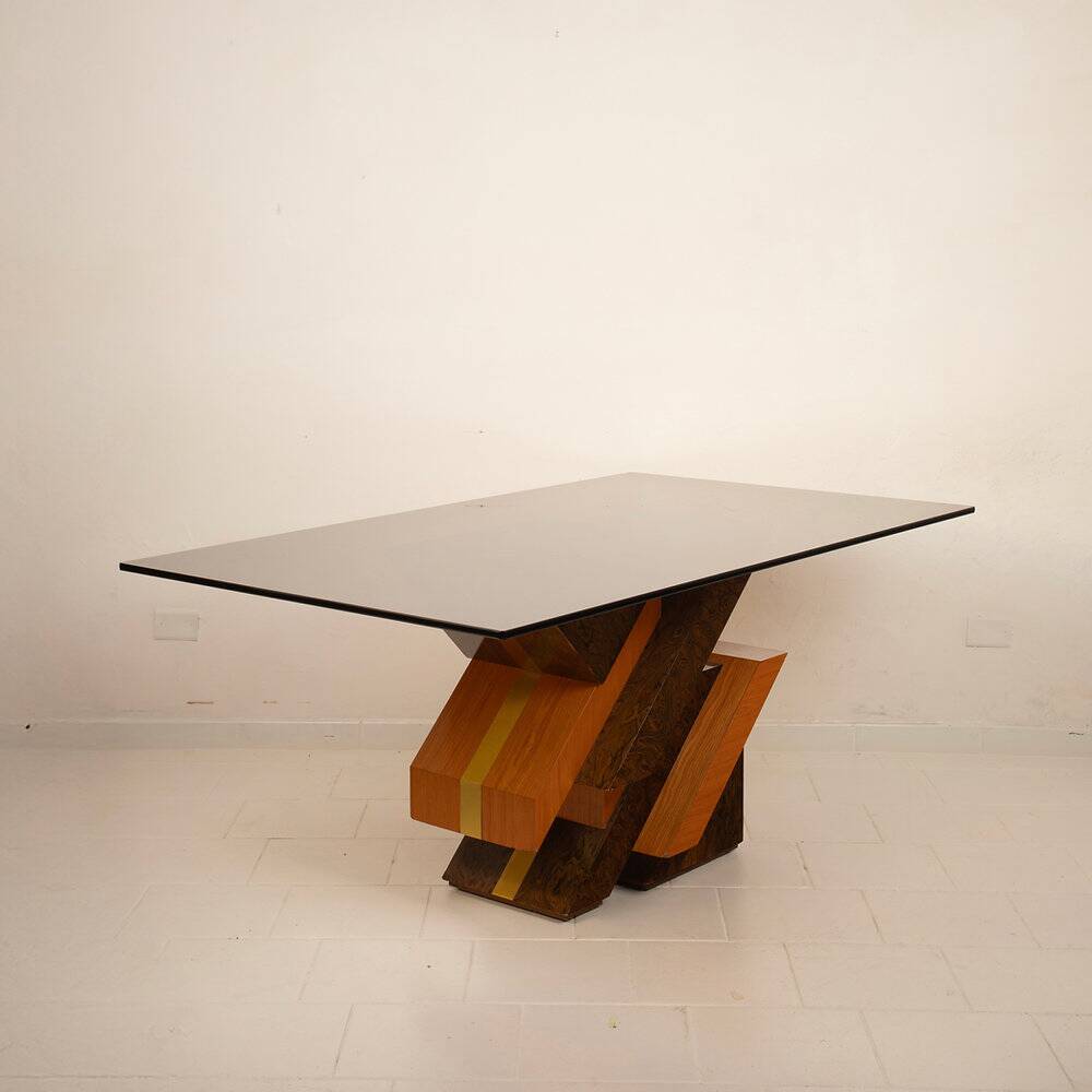 Postmodern sculptural table by Poggioli Italy 1970s