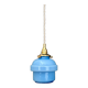 Suspension globe vintage en opaline bleue
