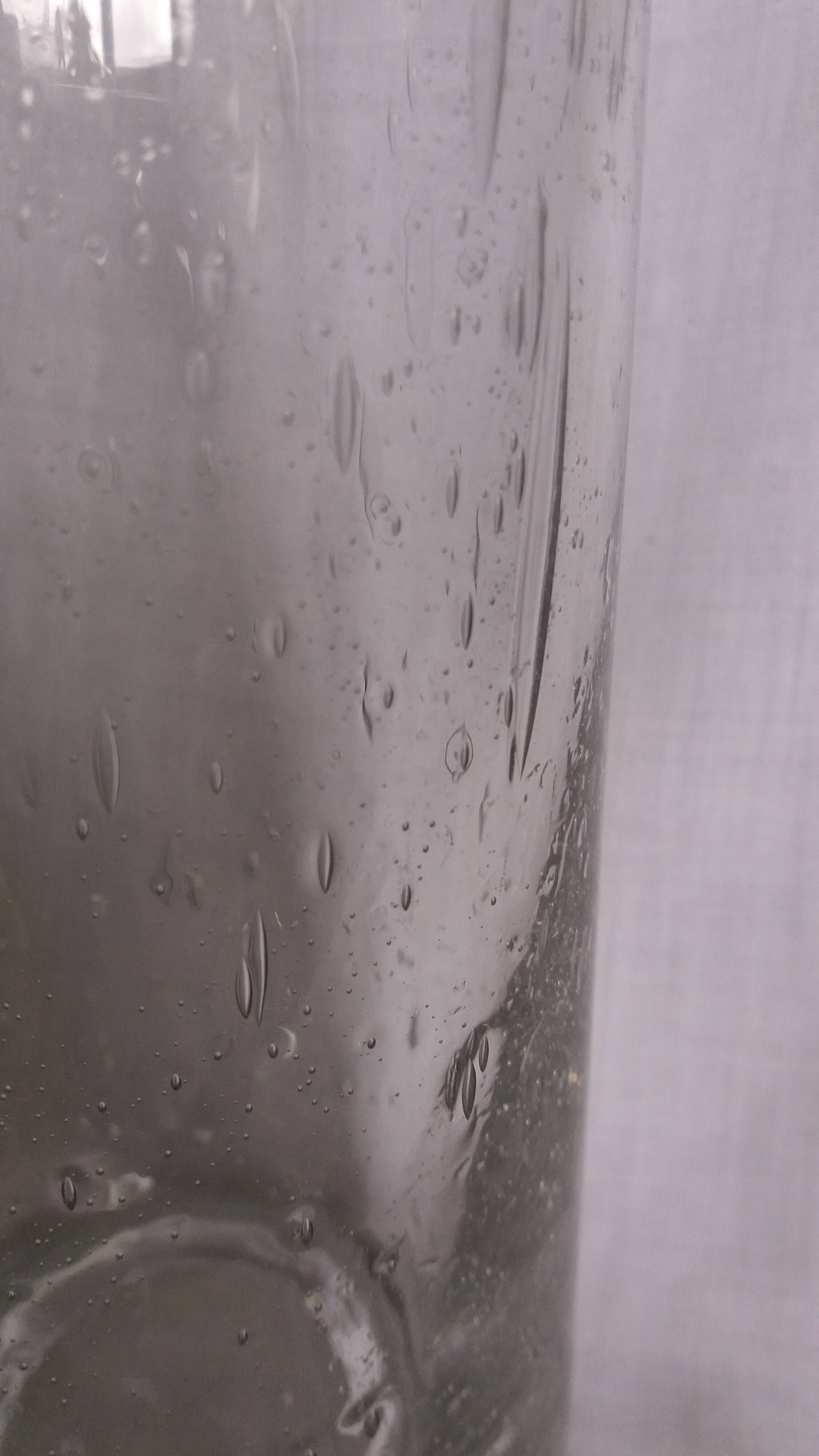 Bubble glass cylinder vase