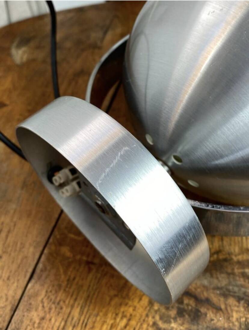 Eye Ball brushed aluminium Space Age lamp or wall light