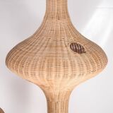 Pair of wicker floor lamps