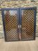 Double wood and glass closet doors