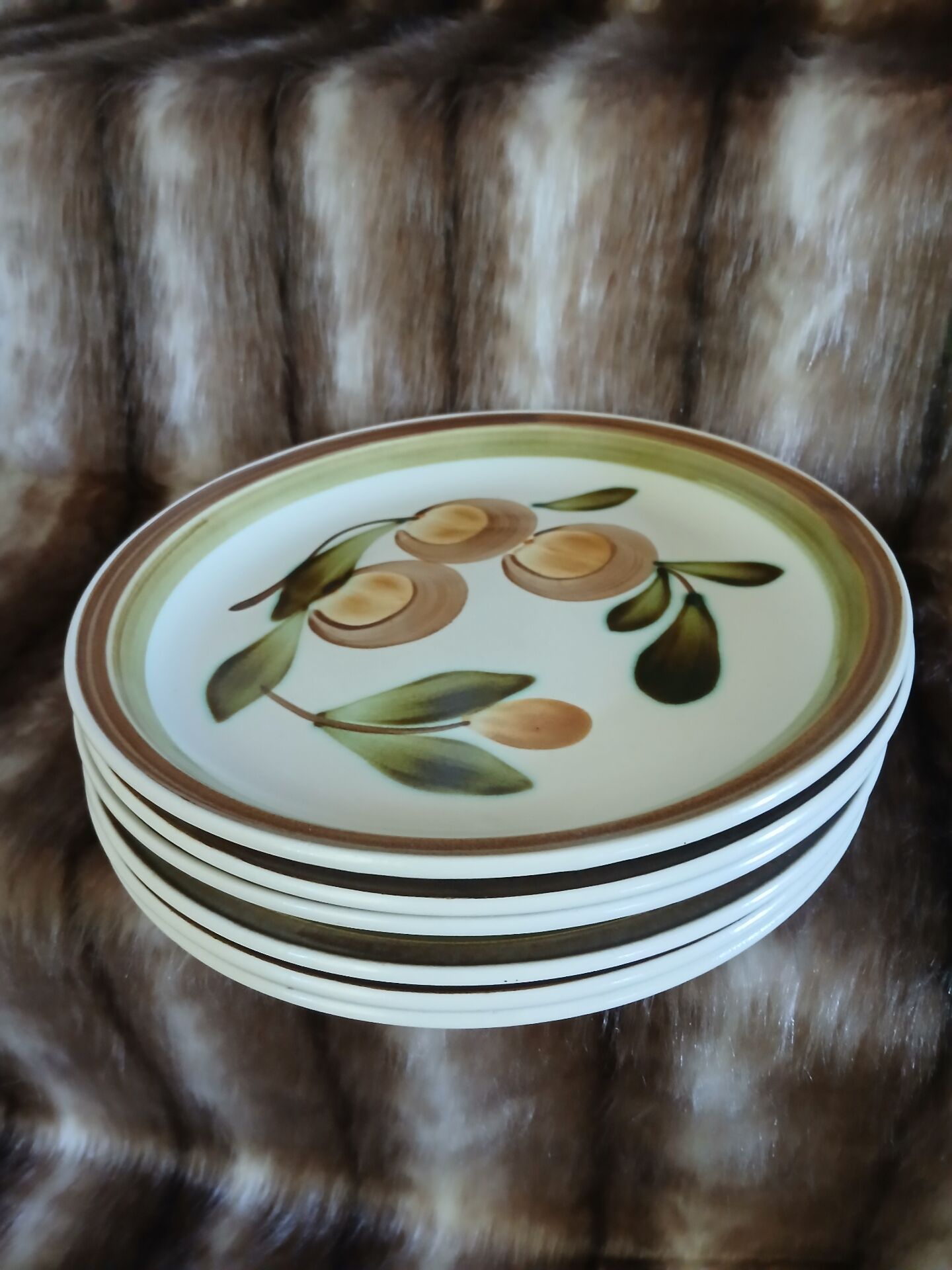 6 assiettes plates vintages Gien
