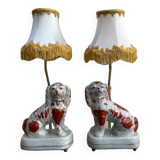 Paire de lampes Staffordshire
