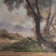 Old painting Late 19th century - R VERDUN (1873-1954) - Around the chin - 81*71.5 cms