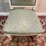 Set of 6 Louis XVI chairs. Beige rechampi