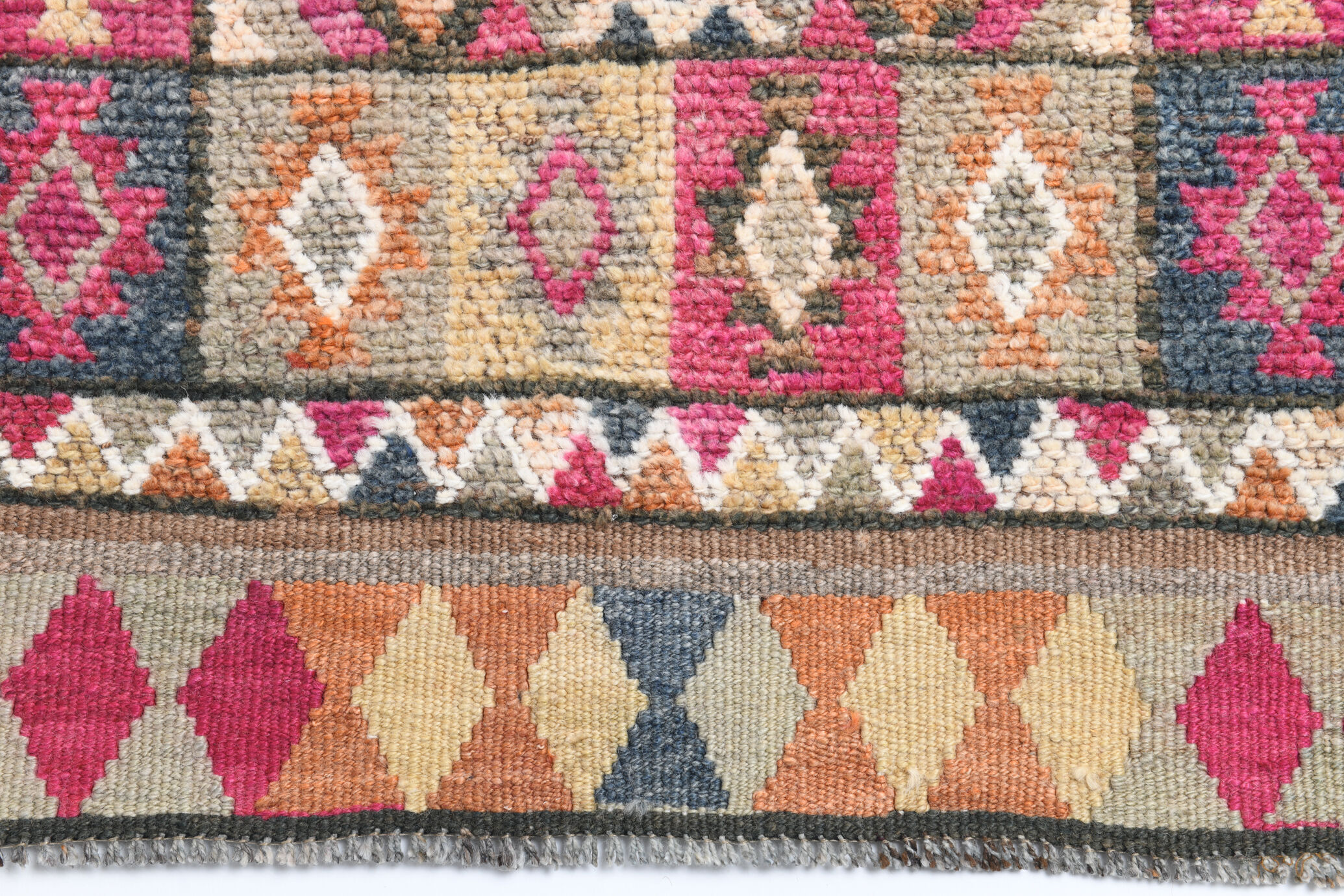 2x12 Narrow Vintage Runner Rug, 76x363Cm