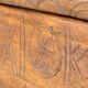 Antique beech shepherd's chest, 1850s