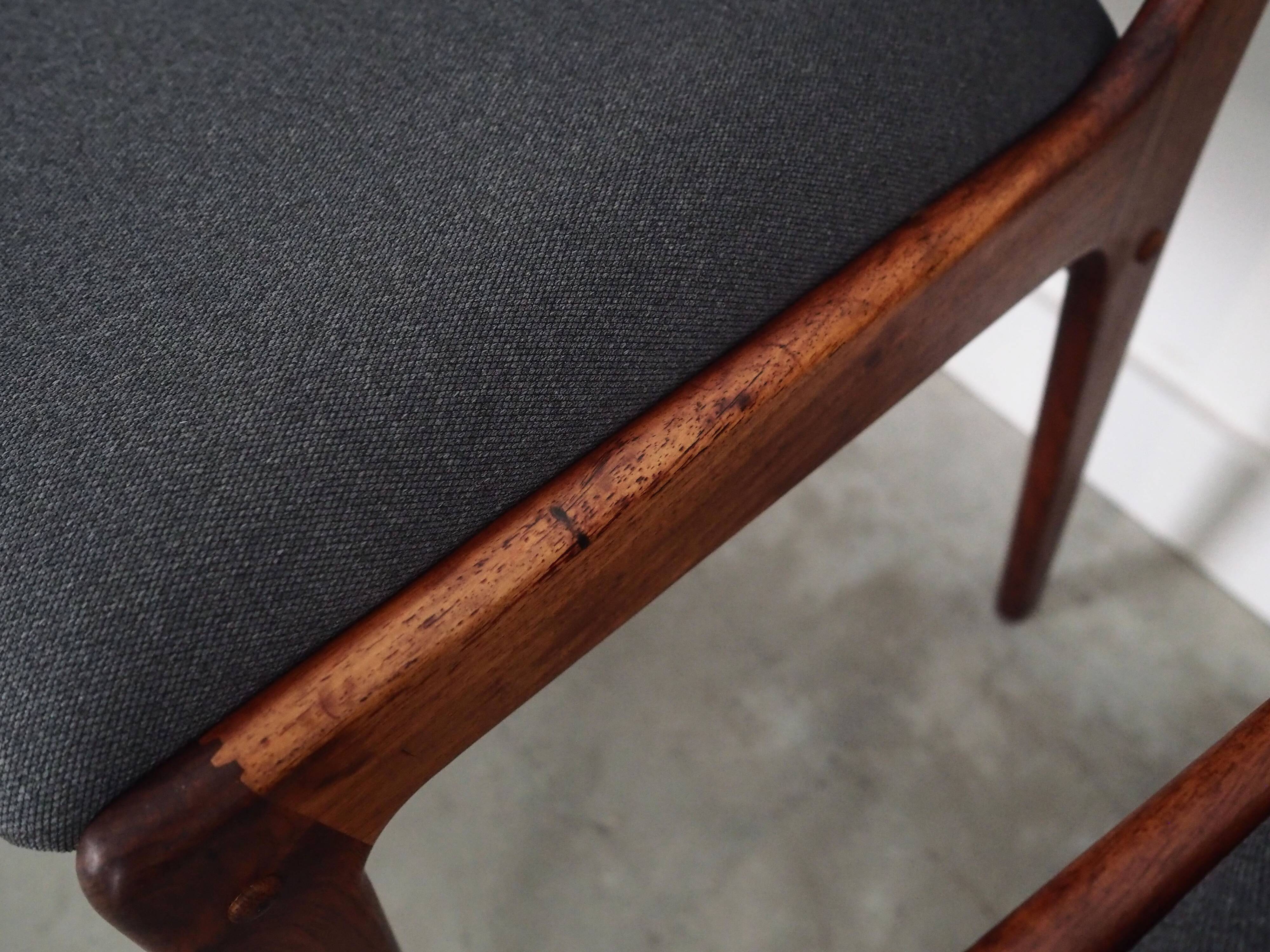 Set of six rosewood chairs, Danish design, 1960s, designer: Johannes Andersen