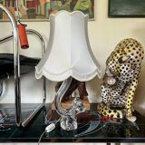 1960s Crystal Art Table Lamp for Daum France