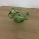 Green bubbled glass mortar and pestle