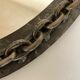 Mirror brutalist chain in beaten iron 1960 H55cm