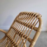 Vintage rattan rocking chair for children