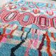 Pink and blue boujaad berber carpet in wool, hand-woven in morocco