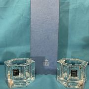 Pair of crystal candle holders saint-louis original box