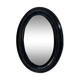 Witch mirror from the Napoleonic III era, 23/16.5cm, black, glass, curiosity, antique mirror, decoration.