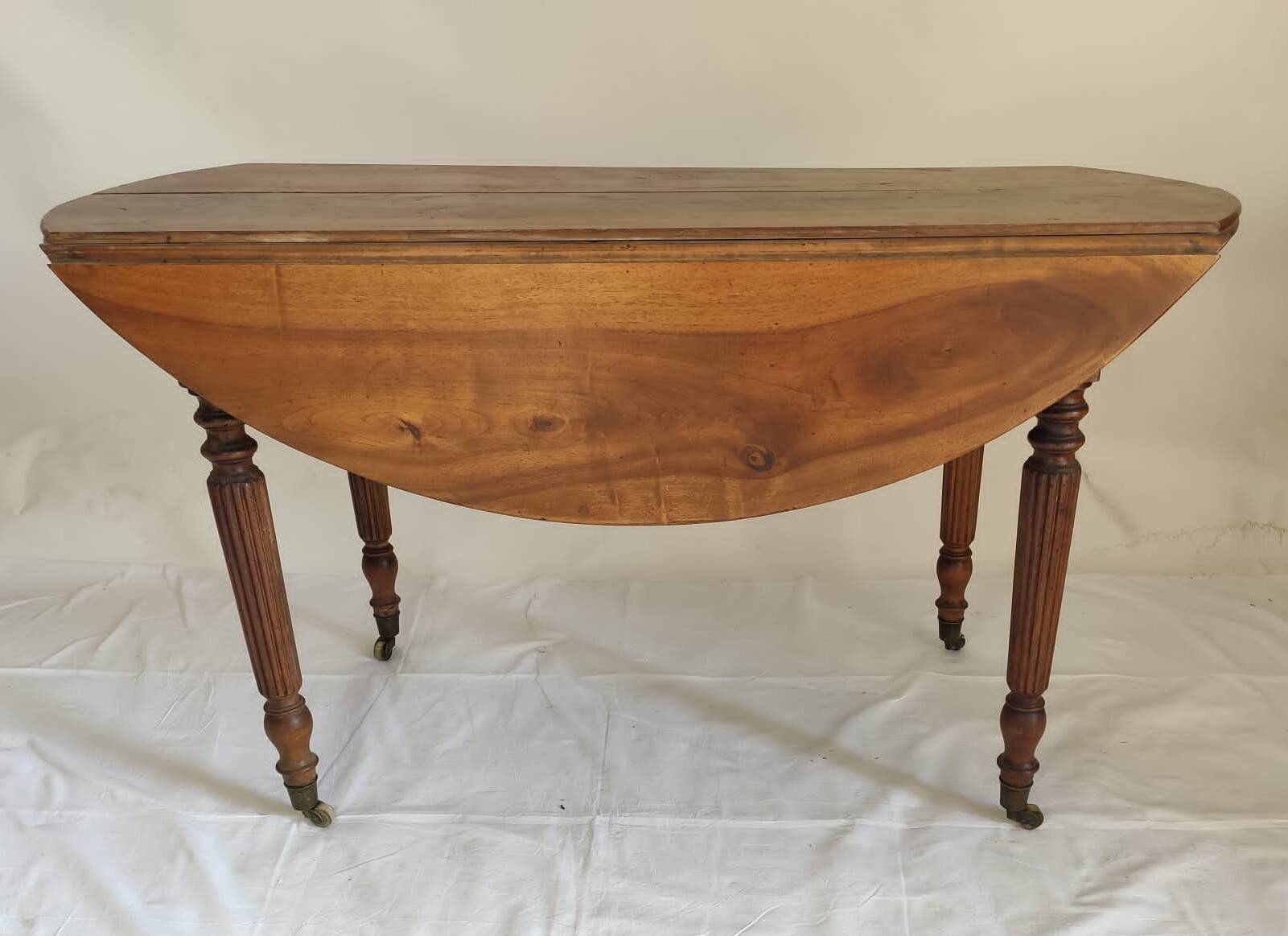 19th Century Regency Style Oval Drop Leaf Dining Table 108-240cm