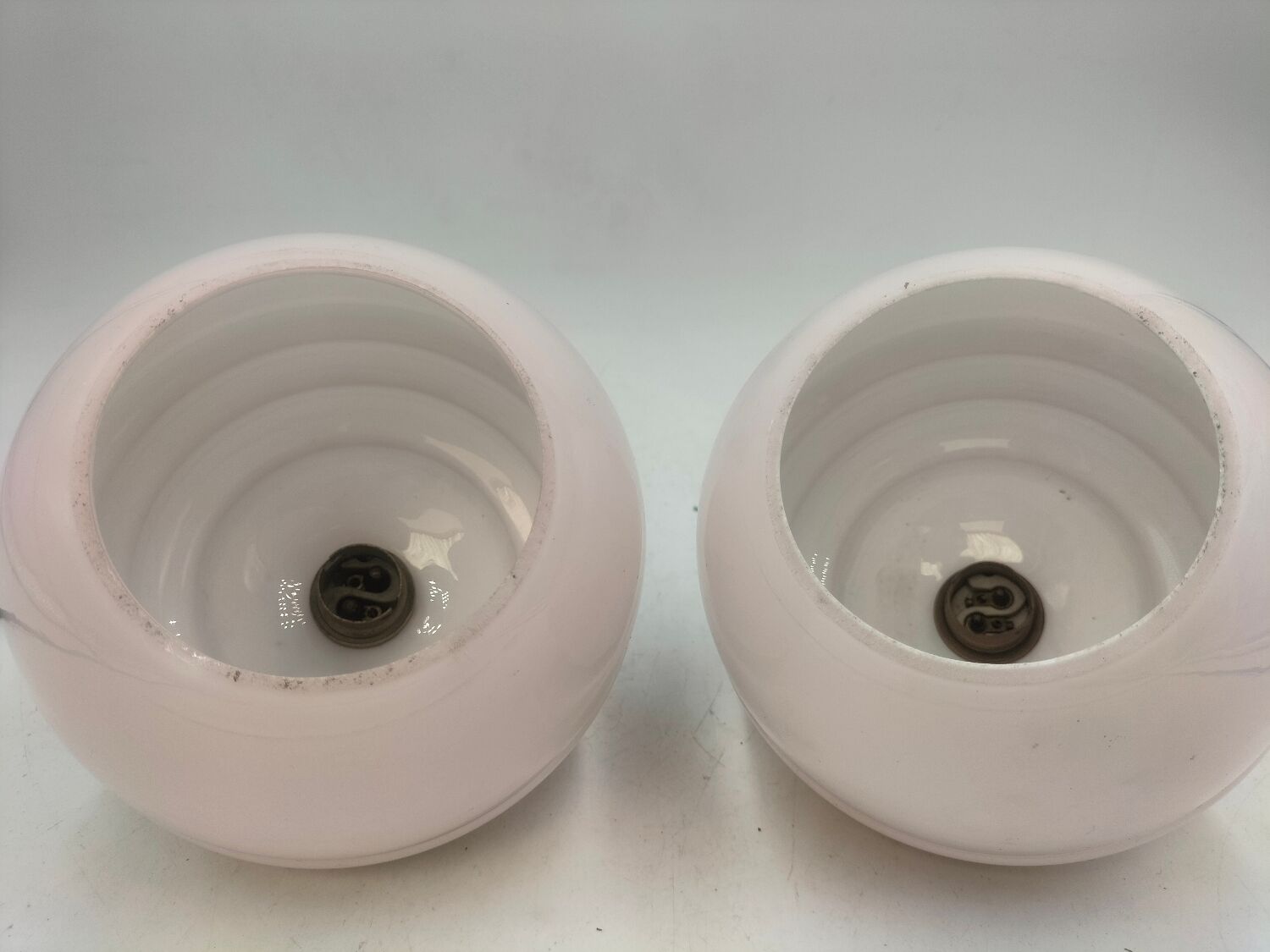 Paire de suspension en opaline