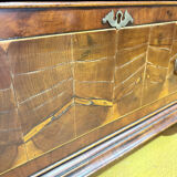 19th century Georgian style commode in end-grain wood marquetry.