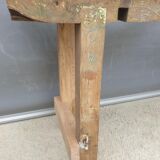 Restored solid wood workbench