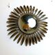 Vintage brass sunburst mirror, 1970s