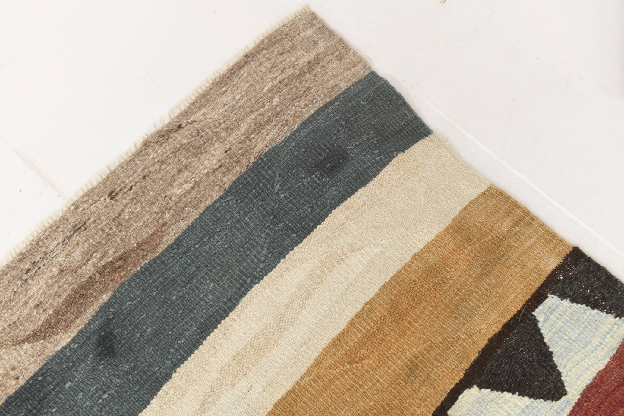 Turkish Mid Century Modern Vintage Kilim Rug, 268x356Cm