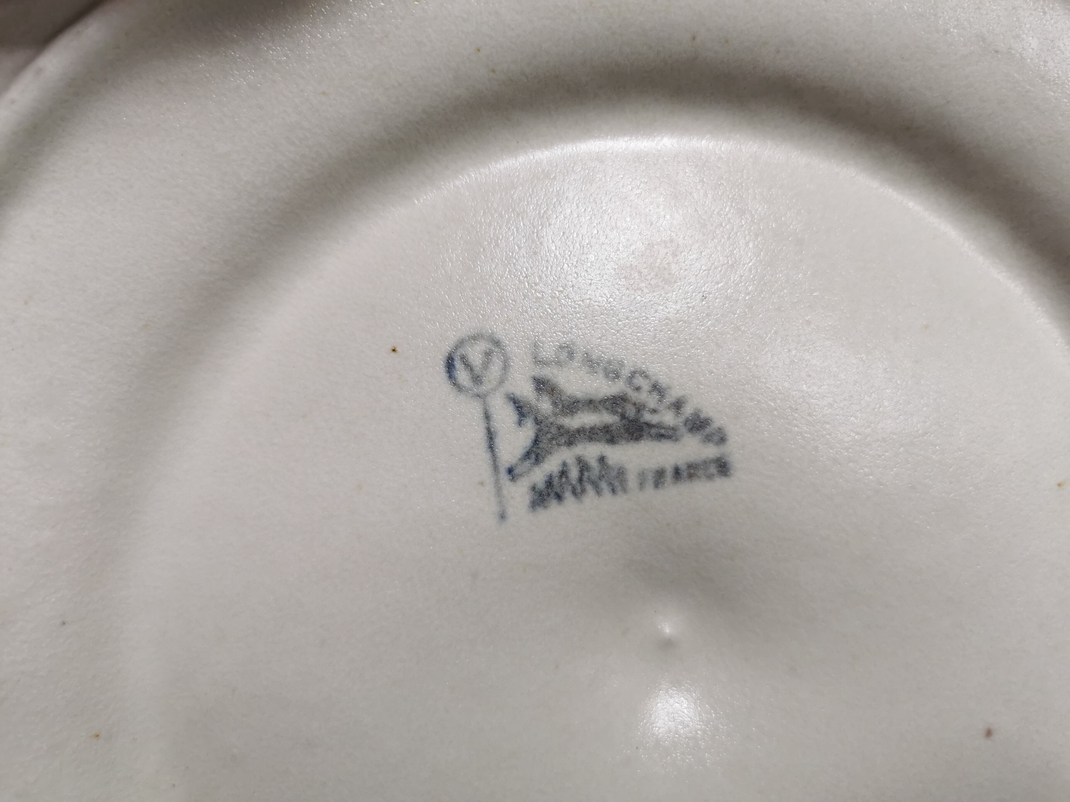 Vintage oyster / shellfish service of 10 plates + 1 dish in faience of longchamp france