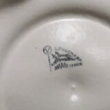 Vintage oyster / shellfish service of 10 plates + 1 dish in faience of longchamp france