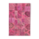 Handmade anatolian overdyed 200 cm x 300 cm pink patchwork carpet